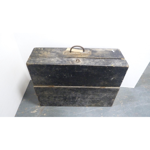276 - Two joiner's toolboxes and a wooden storage box.&nbsp; (3)
