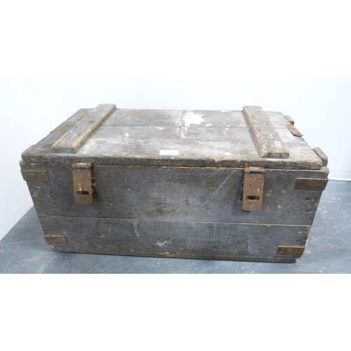 276 - Two joiner's toolboxes and a wooden storage box.&nbsp; (3)
