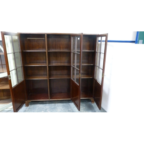 277 - Mahogany glazed bookcase display cabinet.