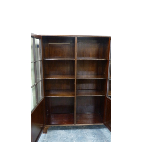 277 - Mahogany glazed bookcase display cabinet.