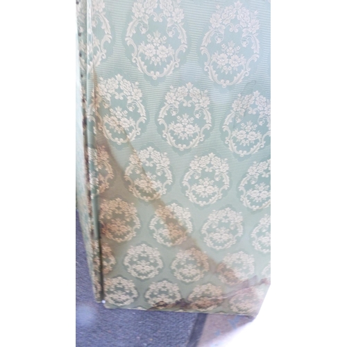 279 - Four-section fabric-covered dressing screen.
