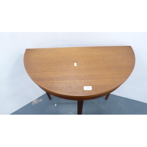 293 - Contemporary demi-lune hall table.