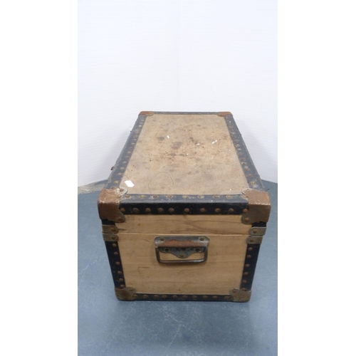 294 - Shotgun case and a small steamer-style travel trunk.  (2)