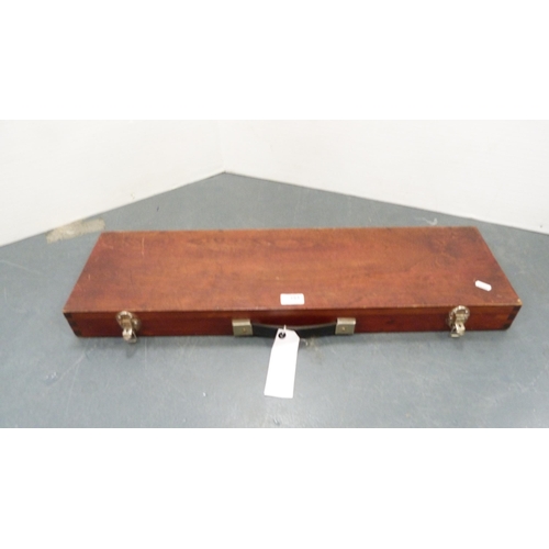 294 - Shotgun case and a small steamer-style travel trunk.  (2)