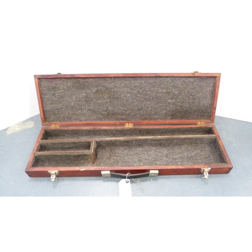 294 - Shotgun case and a small steamer-style travel trunk.  (2)