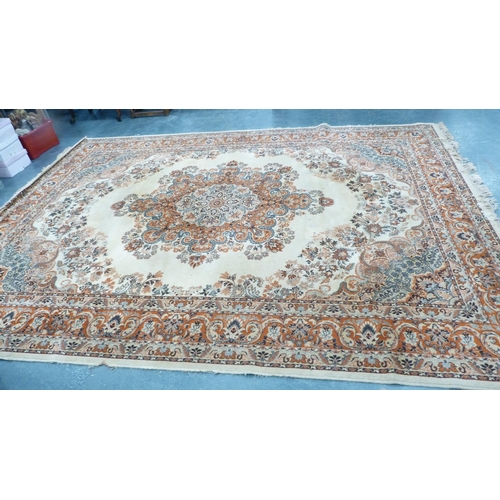296 - Persian design machine-made carpet.