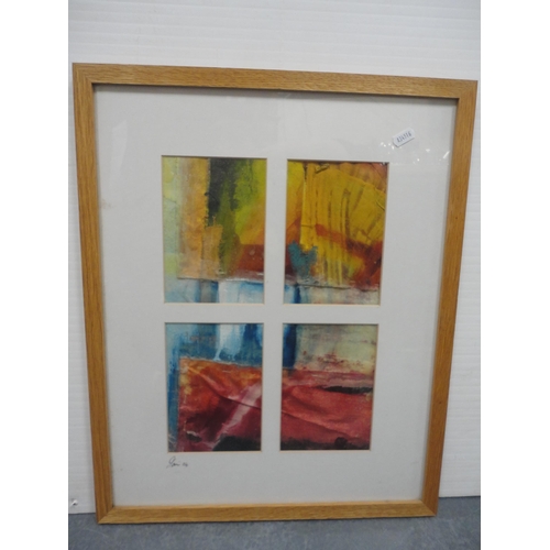 30 - Richard HatfieldDear IIAcrylic, also 'Abstract Seasons' by Jeni Cairns, mixed media, and another two... 