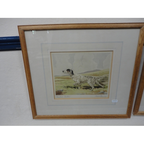 34 - After Reuben Ward BinksGordon Setter and an English SetterPencil signed prints, 21cm x 27cm.... 