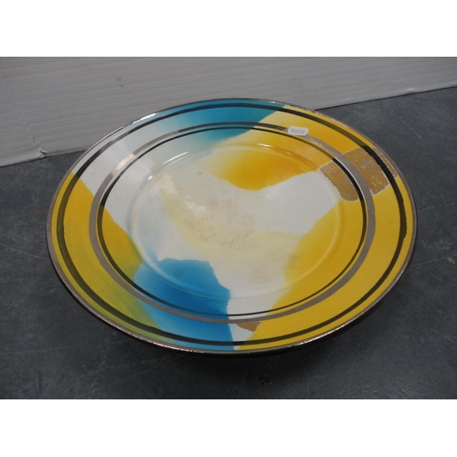 41 - Studio pottery to include charger, dish, bowl etc.
