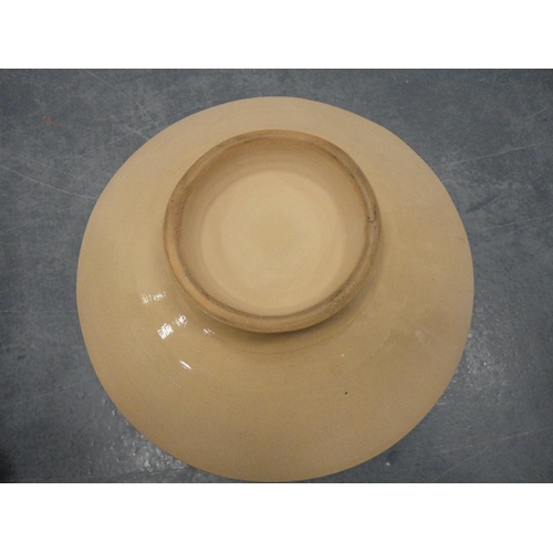 41 - Studio pottery to include charger, dish, bowl etc.