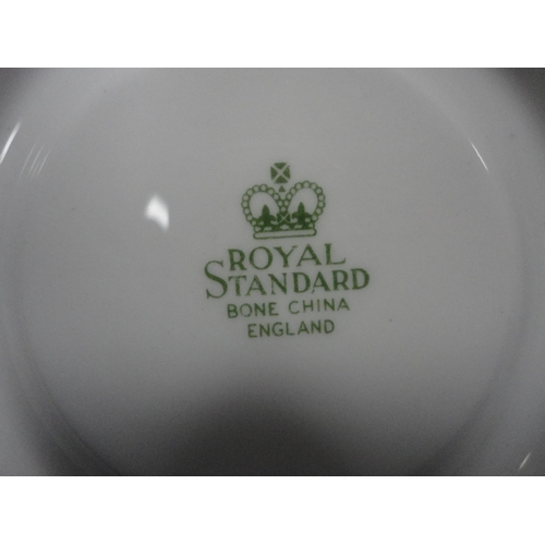 48 - Two boxes containing miscellaneous tea and dinnerwares to include Royal Standard, H & K Tunstall... 