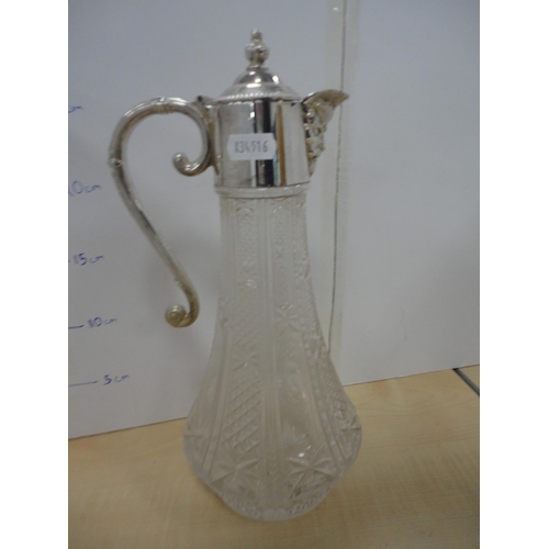 49 - EP to include a claret jug, entrée dish, waiter and condiments.