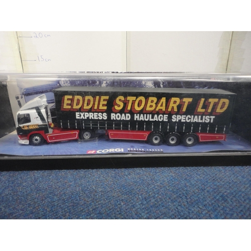 5 - Boxed Corgi limited edition Reid's Transport model, Eddie Stobart truck, and a smaller example.&nbsp... 