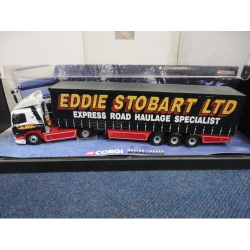 5 - Boxed Corgi limited edition Reid's Transport model, Eddie Stobart truck, and a smaller example.&nbsp... 