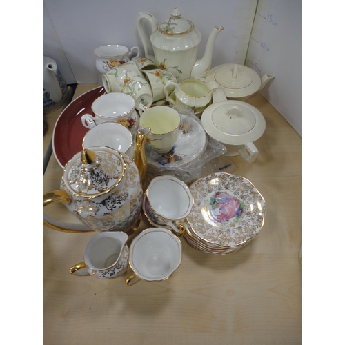 52 - Pontesa part dinner set and miscellaneous coffee wares, Carlton Ware dishes etc.