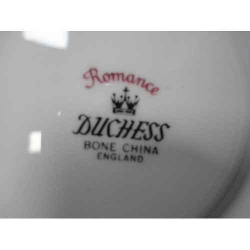 53 - Two cartons containing miscellaneous tea and dinnerwares to include Duchess 'Romance', Denby etc.