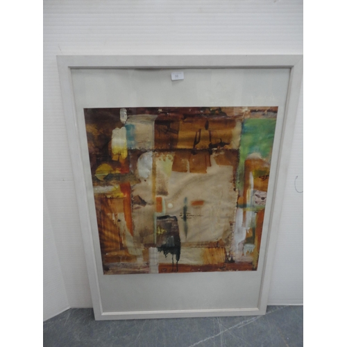 56 - Contemporary abstract picture, signed indistinctly.
