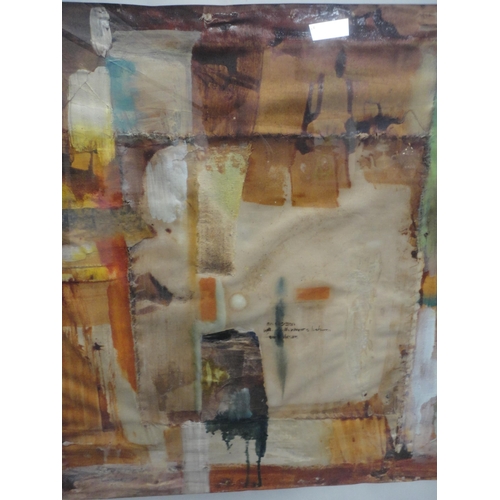 56 - Contemporary abstract picture, signed indistinctly.