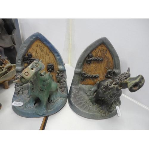 57 - Collection of contemporary studio pottery figures to include humorous and grotesque examples&nbsp;