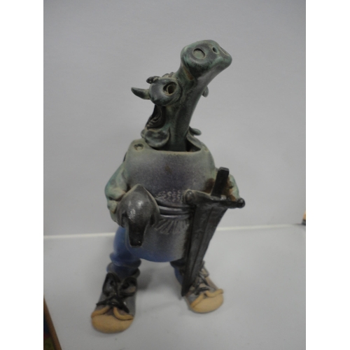 57 - Collection of contemporary studio pottery figures to include humorous and grotesque examples&nbsp;