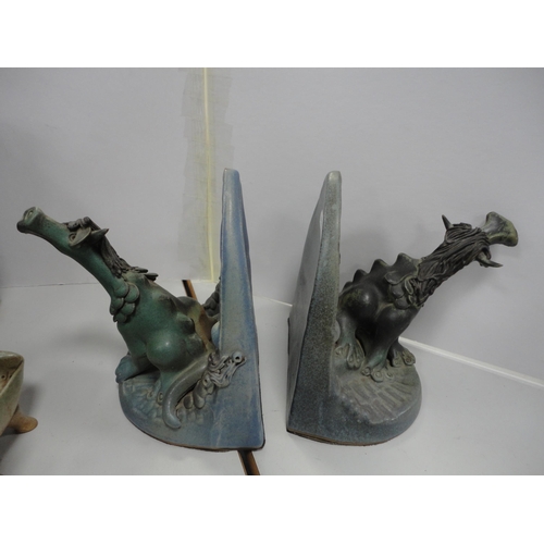 57 - Collection of contemporary studio pottery figures to include humorous and grotesque examples&nbsp;