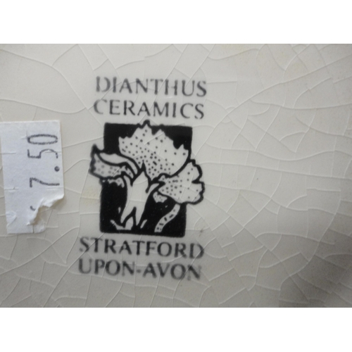58 - Hand-made printed creamware designed by Dianthus Ceramics for the Shakespeare Birthplace Trust to in... 
