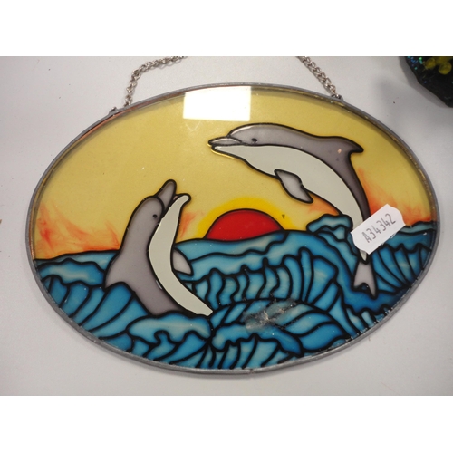 59 - Collection of contemporary figures to include dolphins, related dishes etc.