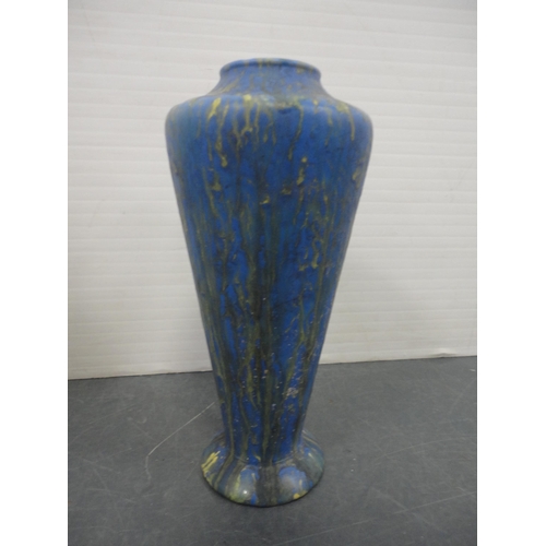 66 - Pottery toilet ewer and basin, a Bretby Ruskin-type vase, pair of vases and a jug etc.  (7)
