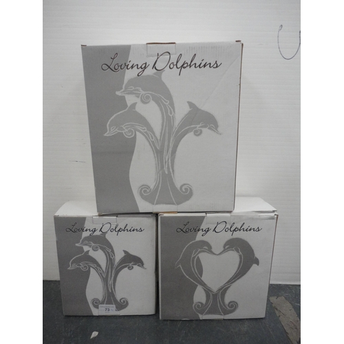 73 - Boxed ornaments to include examples by Loving Dolphins and other figures.