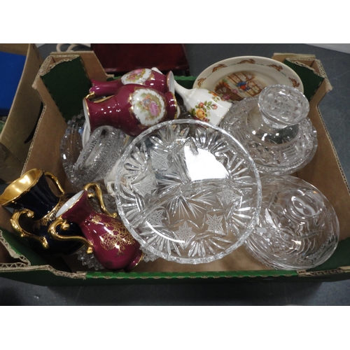 76 - Collection of various Limoges pieces, Bunnykins plate, bell, and curios to include epaulettes, napki... 