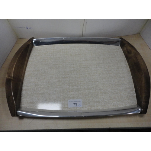 79 - Picquot four-piece tea set on tray.  (5)