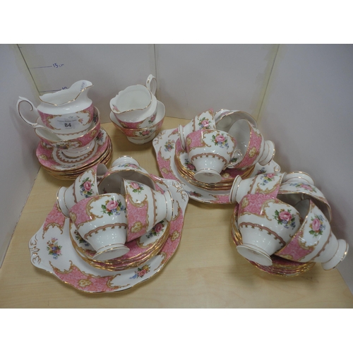 84 - Royal Albert 'Lady Carlyle' part tea set.