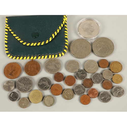 156 - Small assortment of coins including a God Speed Greenock 1902 Edward and Alexandra Coronation medall... 