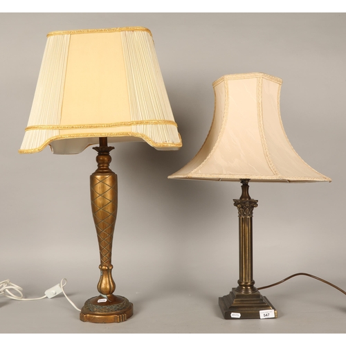 547 - Two table lamps