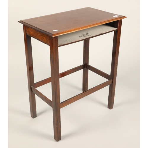 461 - Two tier side table (drawer missing from frieze), 70cm high