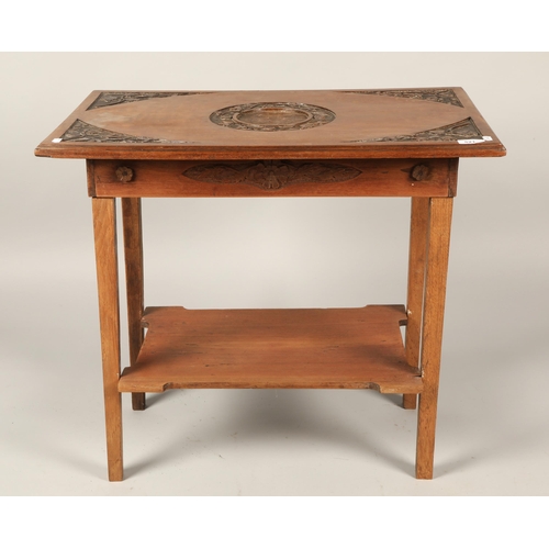 521 - Carved two-tier occasional table