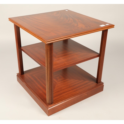 529 - Three-tier mahogany side table, 55cm high