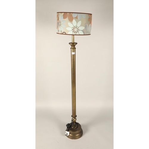 541 - Floor standing lamp with floral shade