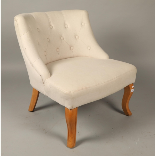 617 - Contemporary cream coloured bedroom chair