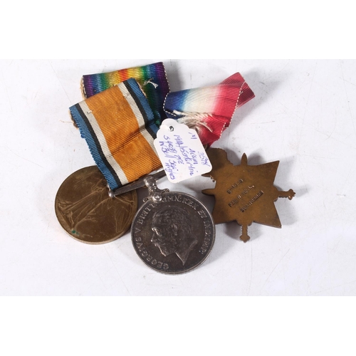 1210 - Medals of S-4039 Private W Bell of the Seaforth Highlanders comprising WWI war medal, victory medal ... 