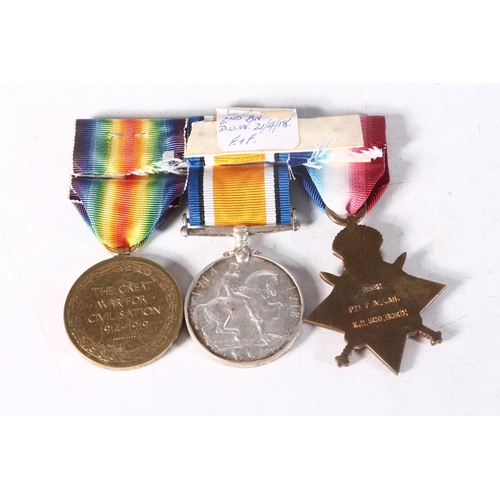 1213 - Medals of 9532 Private F Allan of the 2nd Battalion Kings Own Scottish Borderers KOSB, who died 21st... 