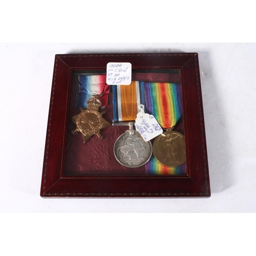 1214 - Medals of 14244 Private J Shiell of the 8th Battalion Kings Own Scottish Borderers KOSB, who died 25... 