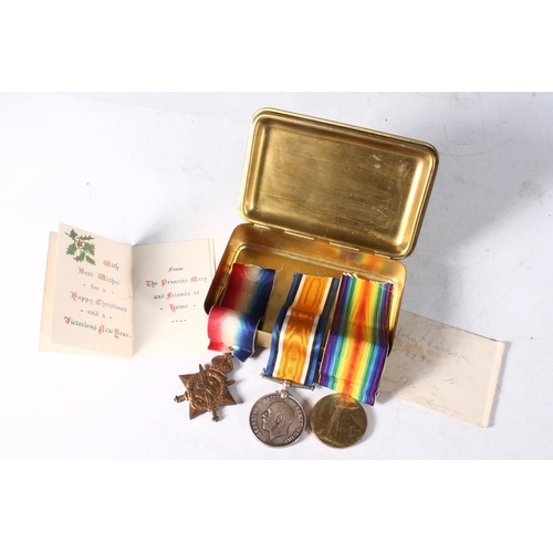 1217 - Medals of CMT-1930 Private John Dickson of the Army Service Corps comprising WWI war medal, victory ... 