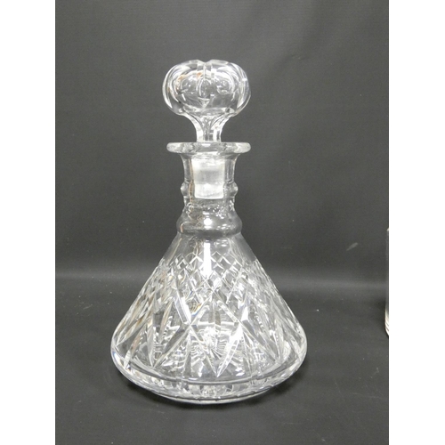 224 - Group of ten lead crystal decanters to include a ship's decanter, three whisky decanters, etc. (10)