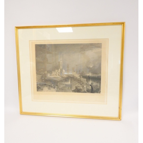 288 - After. J. M. W. Turner. St. Mark's Square, plate engraved by George Hollis. 54 x 65cm.