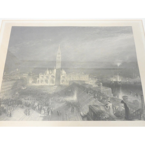 288 - After. J. M. W. Turner. St. Mark's Square, plate engraved by George Hollis. 54 x 65cm.