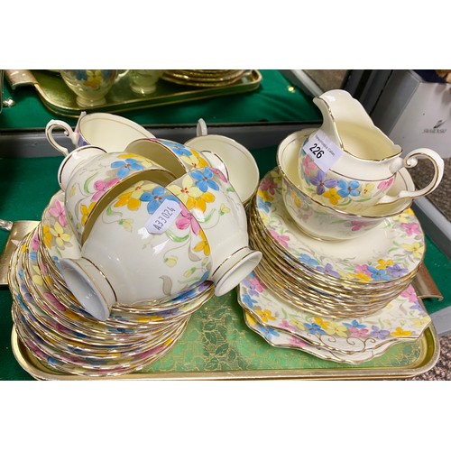 226 - Plant Tuscan hand painted part tea set