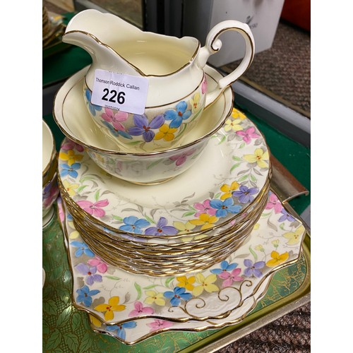 226 - Plant Tuscan hand painted part tea set