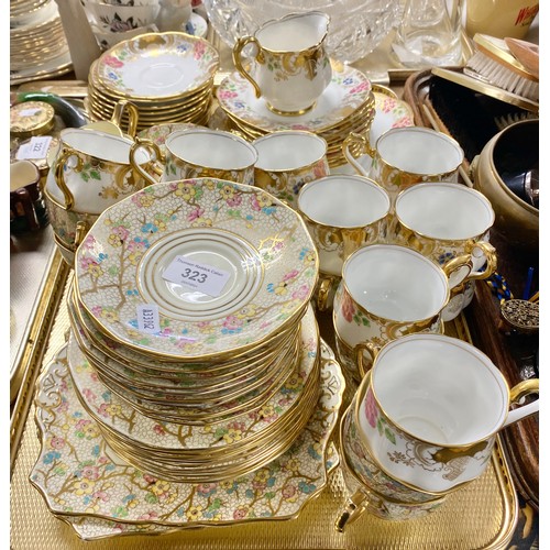 323 - Plant Tuscan and Royal Albert part tea services 