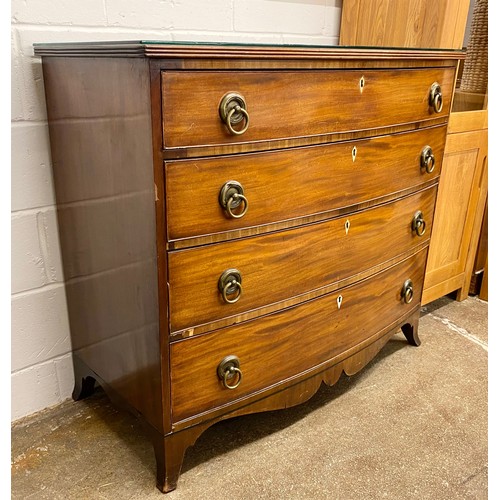 630 - Four drawer mahogany bowfront chest of drawers